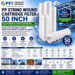 PP String Wound Cartridge Filter 50 inch untuk filtrasi heavy duty  medium